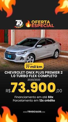 CHEVROLET ONIX 1.0 TURBO FLEX PLUS PREMIER AUTOMÁTICO